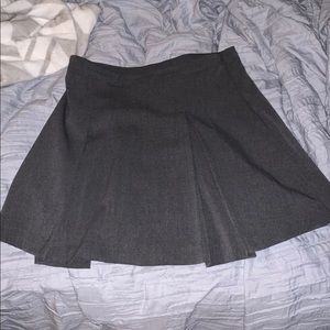 Gray pleated mini skirt